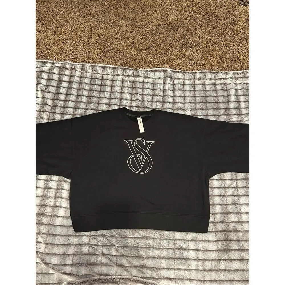 NWT Victoria's Secret Black Sweatshirt Size XXL - Picture 8 of 9
